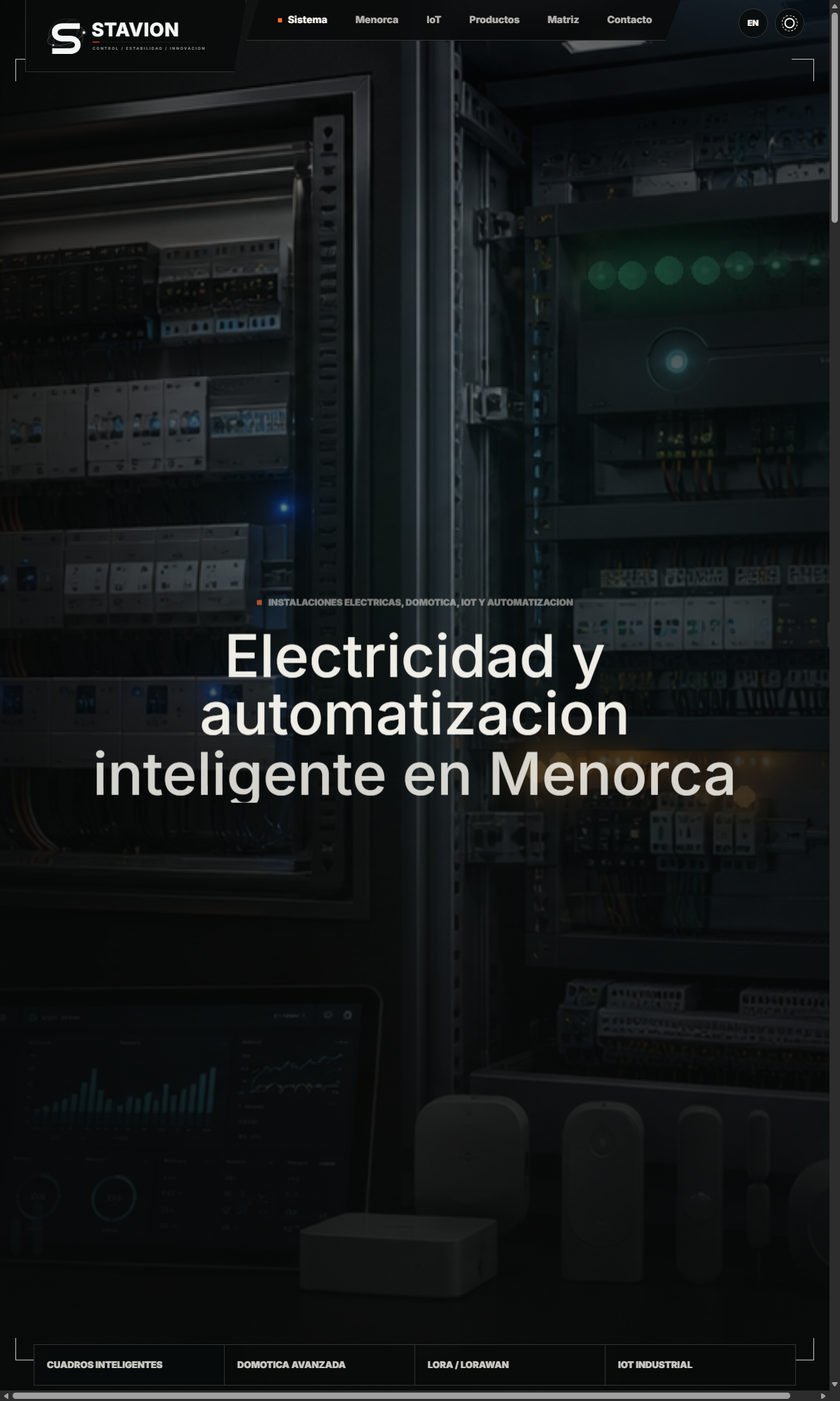 Captura web www.electricistamenorca.com