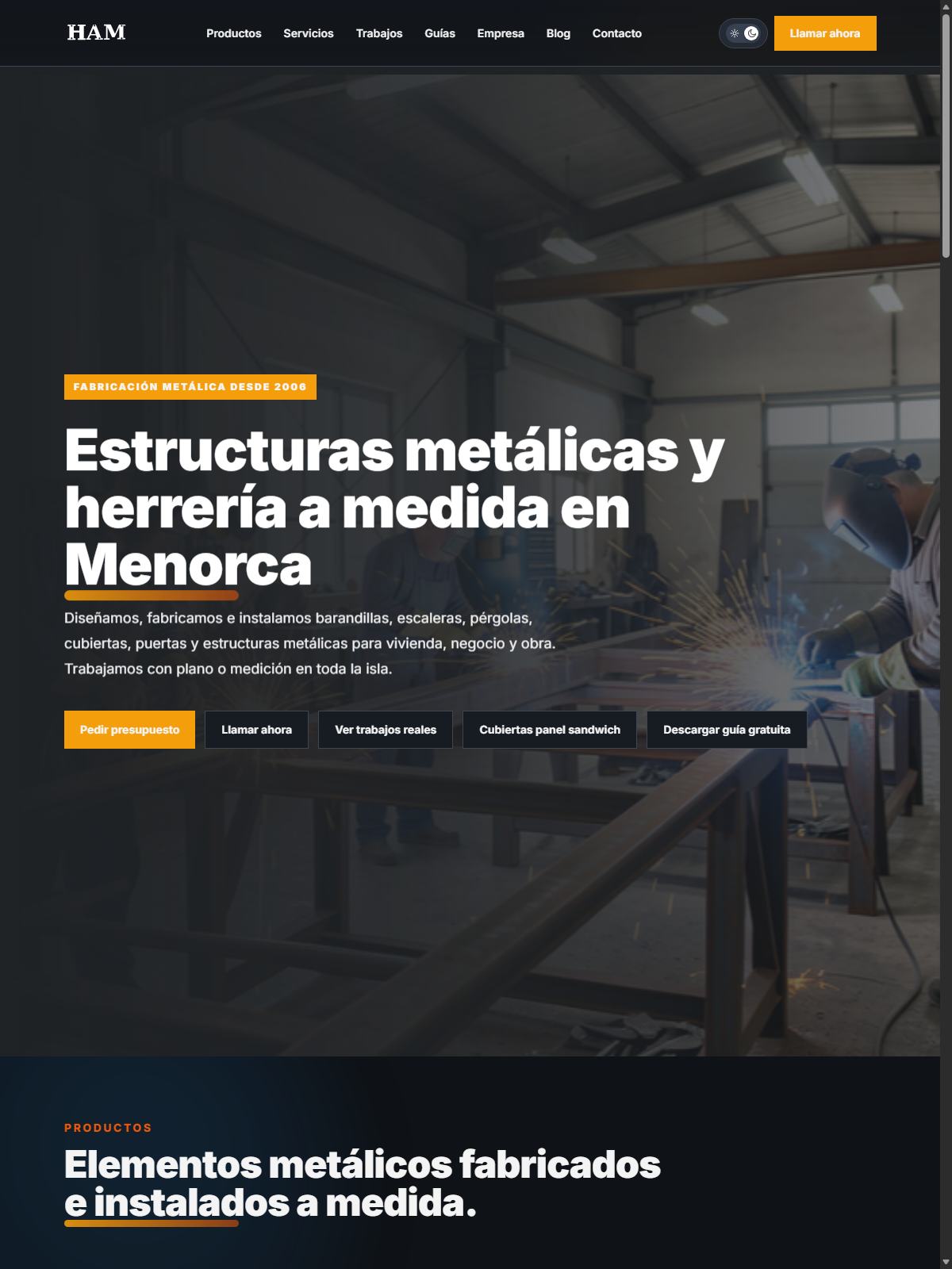 Captura web www.hamenorca.com
